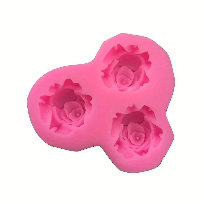 Three Rose Silicone Mold for DIY Crafts