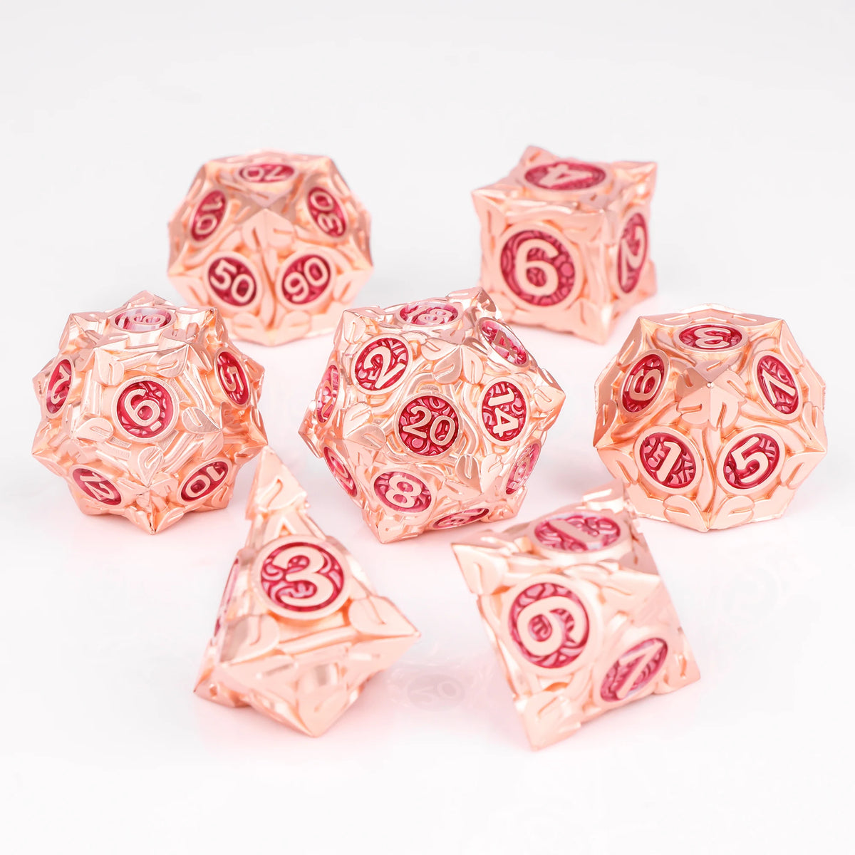 Metal Polyhedral Dice Set for Tabletop RPGs