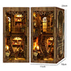 DIY Miniature Book Nook Kit - Retro Wooden Dollhouse Shelf Decor