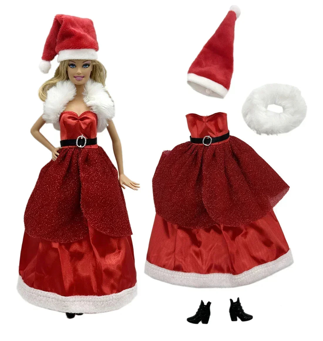 Festive Christmas Outfit Set for 11.5-Inch Dolls