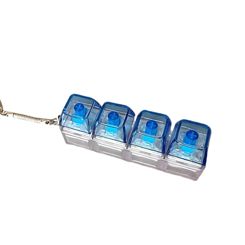 LED Crystal Keyboard Keychain Fidget Toy