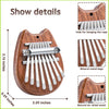 Mini 8-Key Kalimba Thumb Piano with Lanyard – Cute Totoro Design