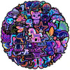 A vibrant sticker pack featuring various cute and fierce animal characters like cats, lions, and mythical creatures.