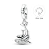 Sterling silver charm pendant set featuring starfish, sea turtle, and whale shark silhouettes.