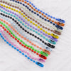A collection of colorful ball bead chains in various colors and lengths for DIY jewelry making
