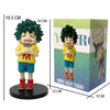 Chibi PVC figure of My Hero Academia characters Tomura Shigaraki, Izuku Midoriya, and Katsuki Bakugo.