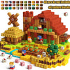 A set of magnetic building blocks for constructing a castle, featuring various colored and shaped pieces.