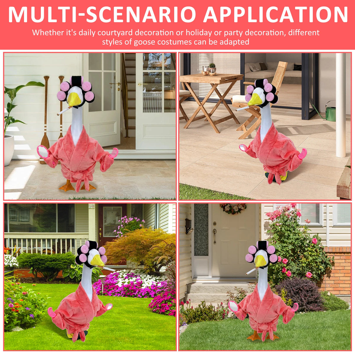 Goose Costume Dress-Up Set for Lawn Statues