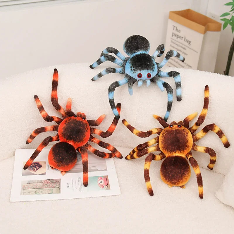 Realistic Tarantula Spider Plush Toy - Soft Cuddly Halloween Stuffed Animal