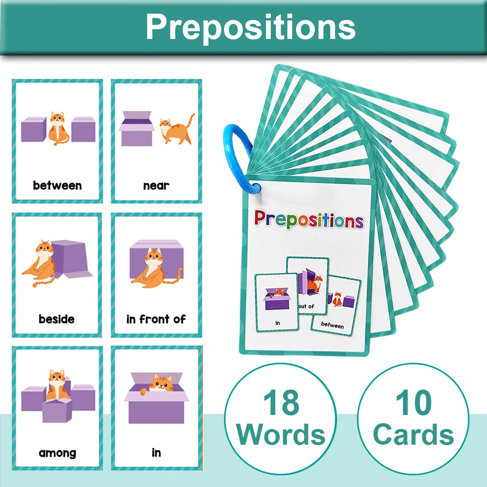 Montessori English Word Learning Cards for Kids