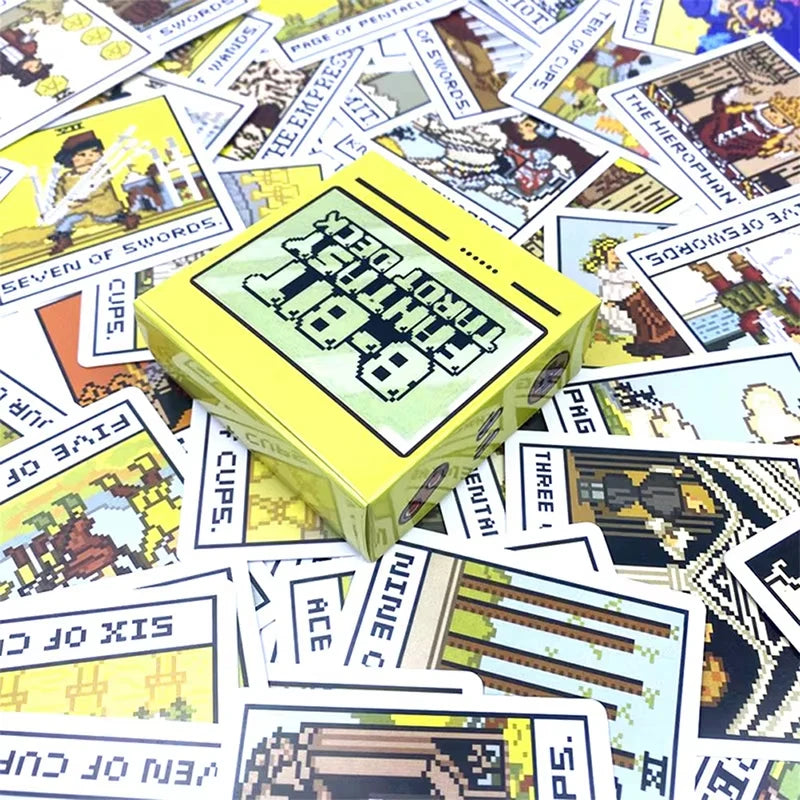 8-Bit Fantasy Tarot Card Deck for Divination and Party Games