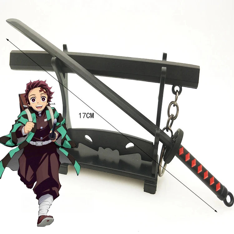 Metal Demon Slayer Katana Replica – Tanjiro Inspired Mini Samurai Sword