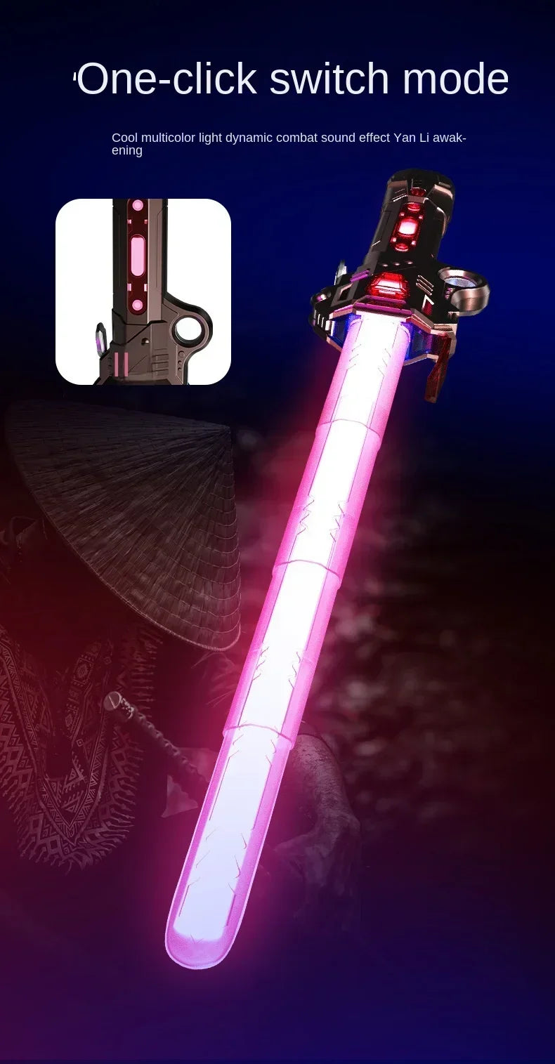 Telescopic Glow Sword with Music & Rotating Lights