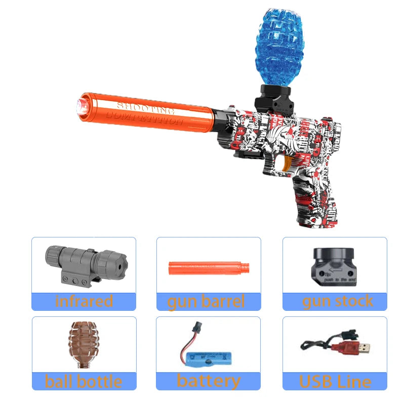 Electric Blaster Gun with Soft Bullets for Kids