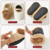Set of adorable cartoon bear baby booties with double-sided padding and silicone soles