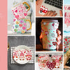 A collection of colorful cup sticker themes and waterproof makeup-themed cup wraps for glasses.