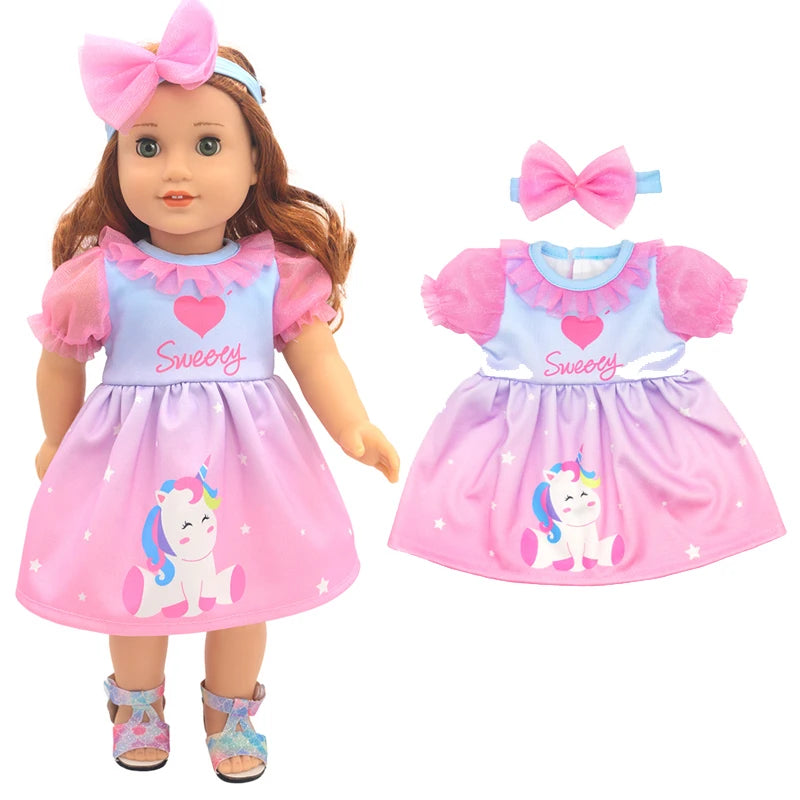 Doll Outfit Set with Hat for 17-43 cm Baby Dolls
