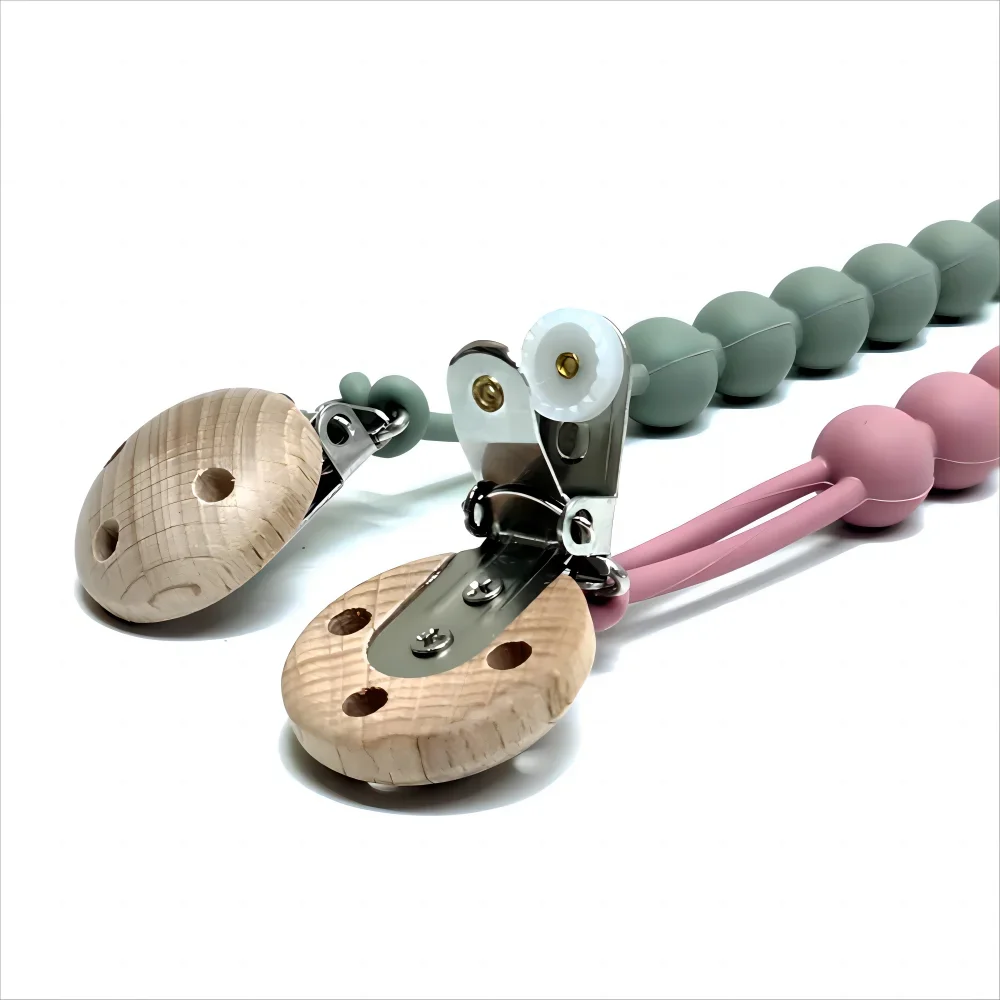 Baby Pacifier Clip with Silicone Teething Beads