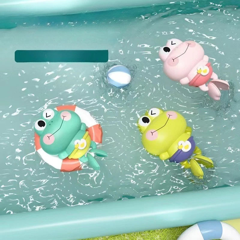 Spring-Powered Bath Toys for Kids – Cute Turtle, Duck, and Whale Water Toys