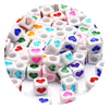 Acrylic Alphabet Beads for Jewelry Making - Mixed Letter Cubes