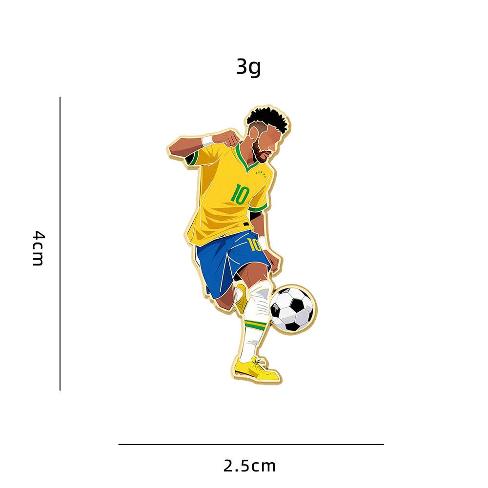 Cartoon Football Player No. 7 Enamel Pin