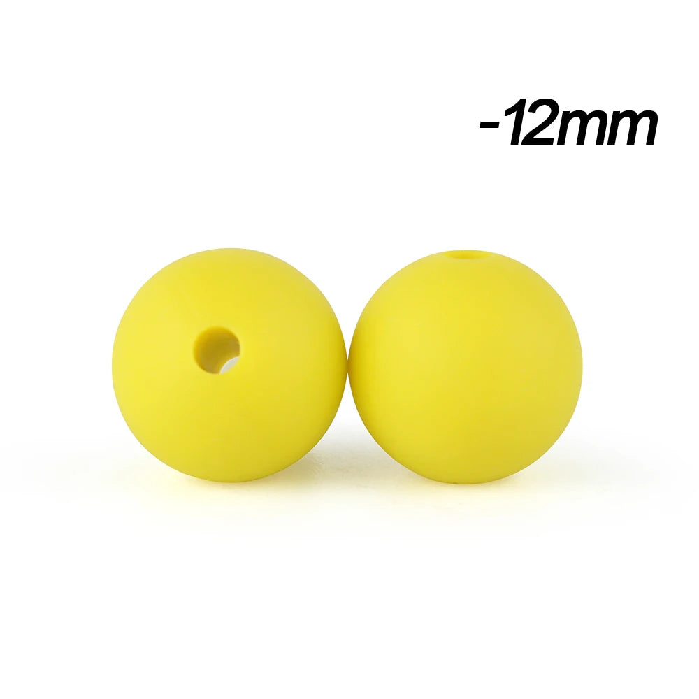 12mm Silicone Beads for DIY Jewelry Making & Crafts (20/50/100 Pack)