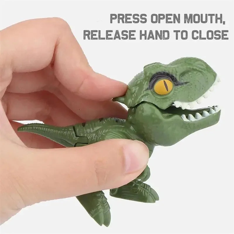 Finger-Biting Dinosaur Toy with Movable Joints