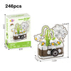 Retro Camera Building Blocks Set with Flower Bonsai Design