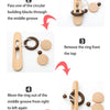 3D Wooden Interlocking Ring Puzzle – Brain Teaser for Kids and Adults