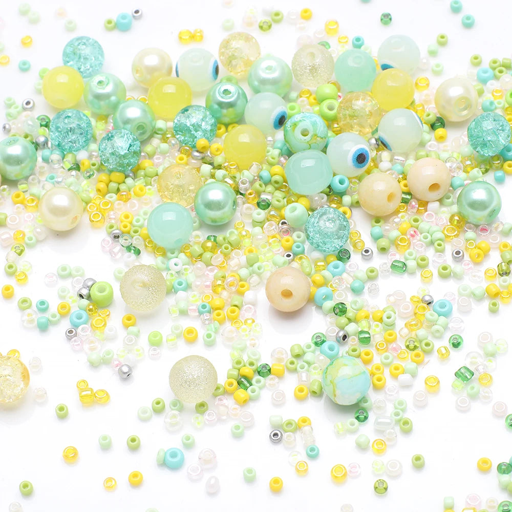 Mixed Color Czech Glass Seed Beads for Jewelry Making – Round Spacer Beads Assortment