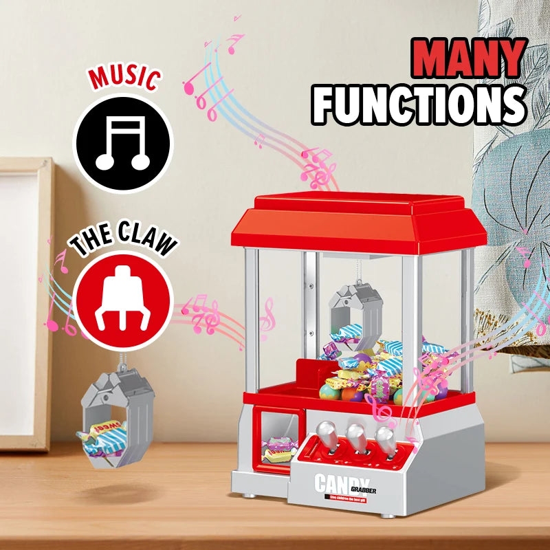 Mini Arcade Claw Machine with Lights and Music for Kids