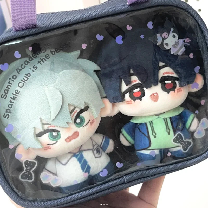 Chibi plush keychains of Alien Stage Ivan and Till featuring dark hair and bright eyes