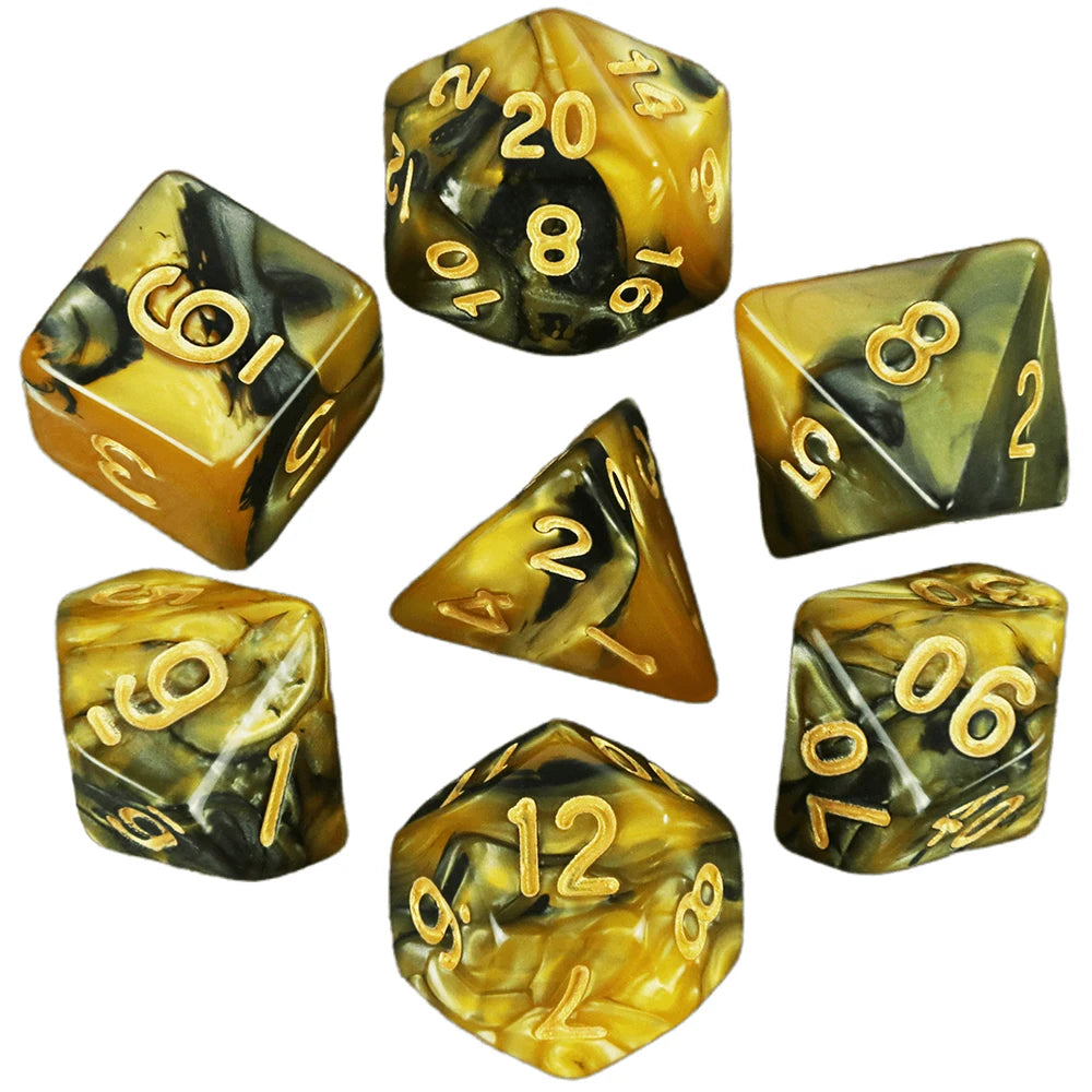 Polyhedral Dice Set (7 Pieces) for Tabletop RPGs