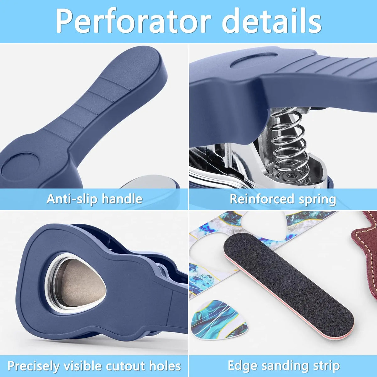 Guitar Pick Punch Kit with 15 Blank Pick Strips