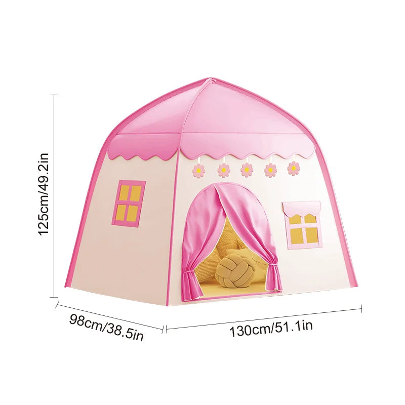 Princess Castle Play Tent with Floral Design