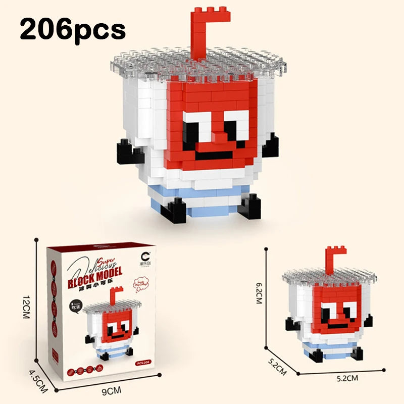 Cute Food Micro Building Blocks – Fruit & Cake Miniature Sets