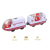 Wooden Train Set with Racing Track for Kids