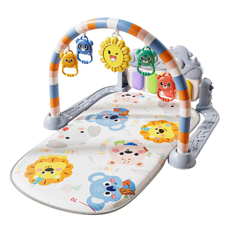 Interactive Baby Play Mat with Music, Lights & 5 Sensory Toys