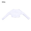White mini doll overalls set with a white long-sleeved t-shirt