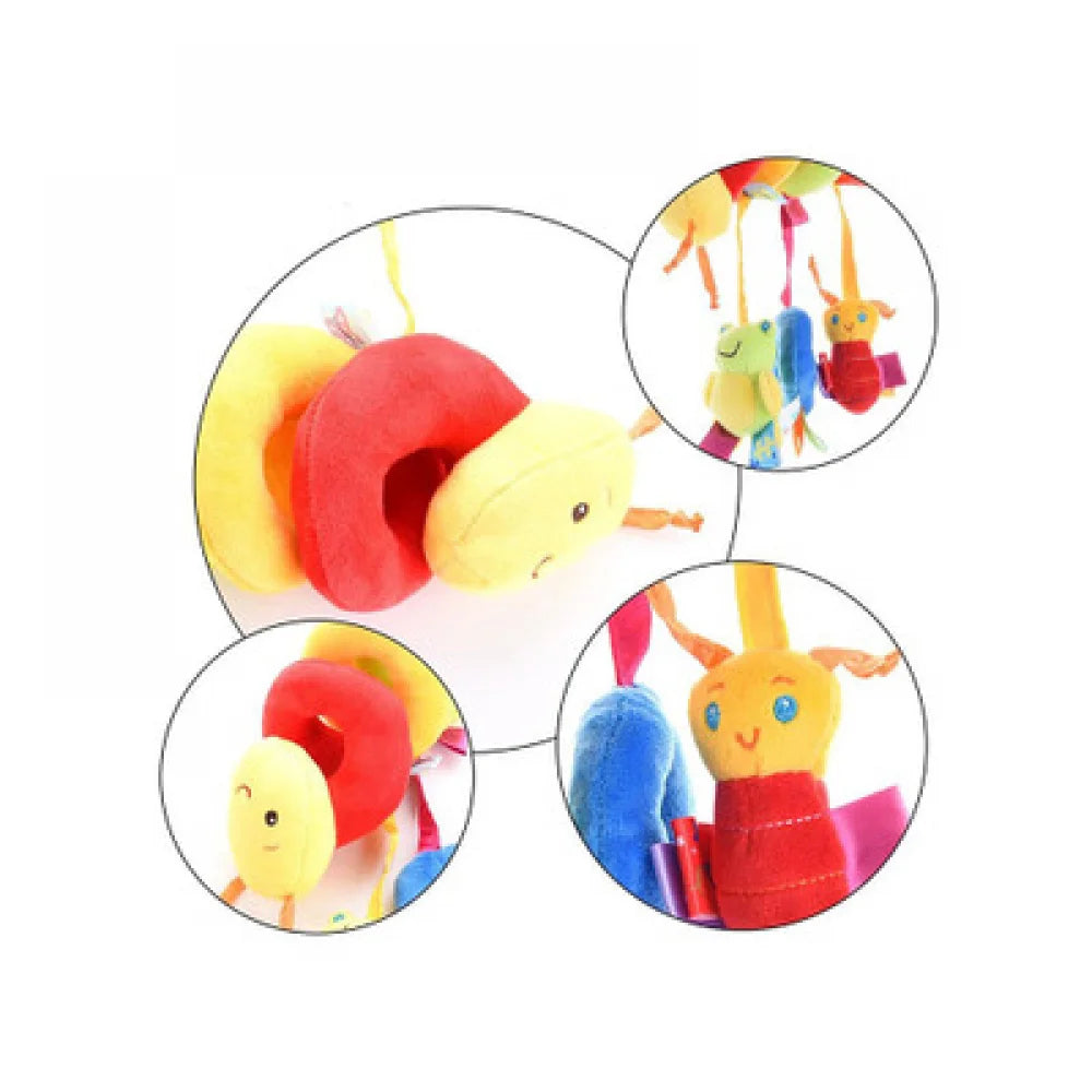 Soft Plush Hanging Baby Toy with Rattles and Teethers
