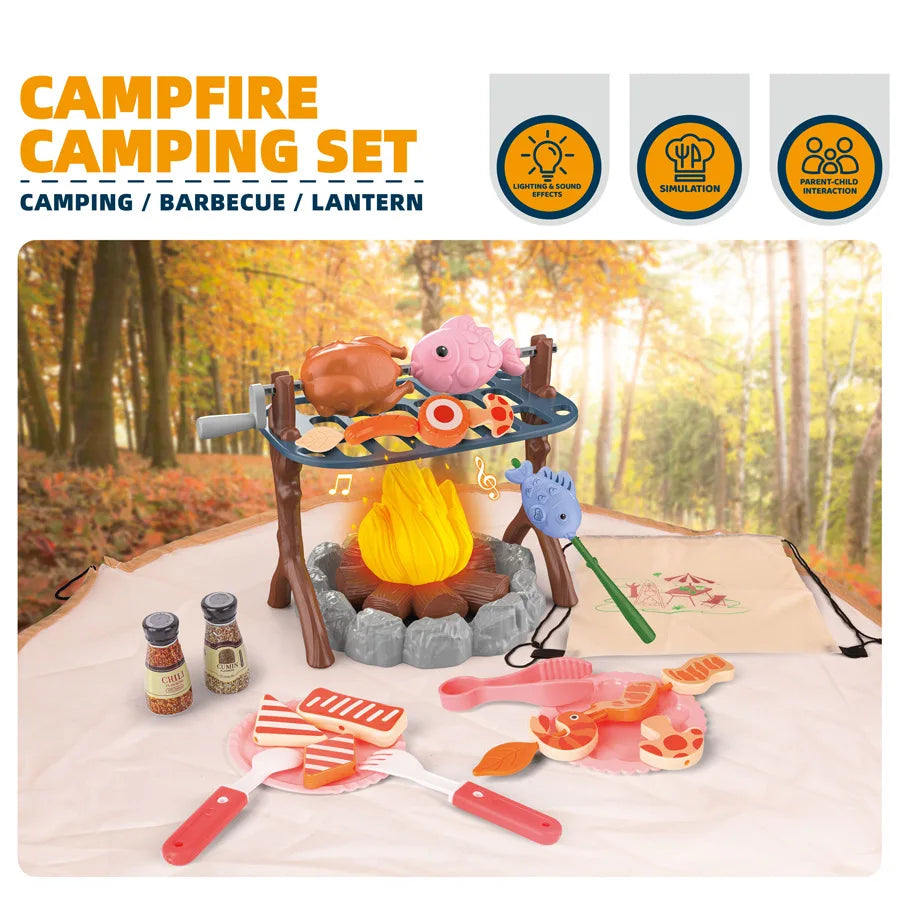 Interactive Kids Camping Playset with Light & Sound Effects