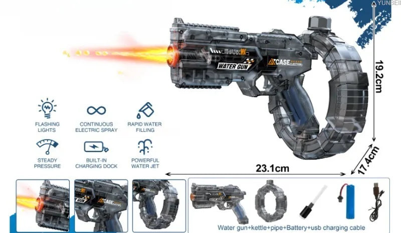 Automatic Electric Water Gun with LED Lights