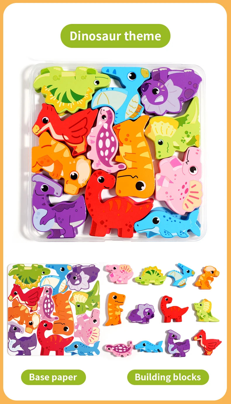 Wooden 3D Jigsaw Puzzle for Kids – Montessori Learning Toy