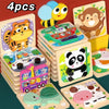 3D Wooden Tangram Puzzle Set for Kids – Cartoon Animals & Traffic Themes