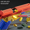Realistic Building Block Toy Pistol with Shell-Ejecting Action