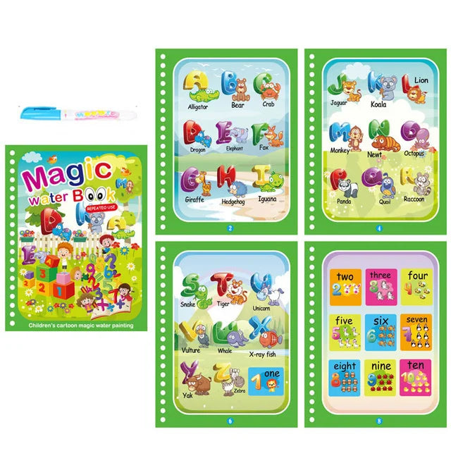 Reusable Water Coloring Book for Kids – Magic Drawing Pad