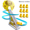 Electric Duck Stair-Climbing Toy with Lights and Music