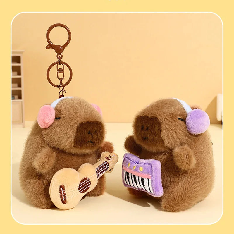 Kawaii Capybara Plush Keychain Charm