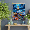 Sea Turtle Lighthouse Diamond Painting Kit