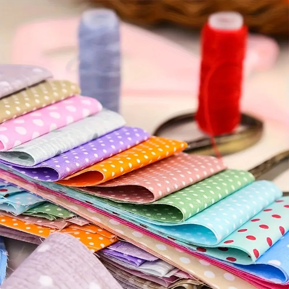 40-Piece Cotton Fabric Patch Assortment for Crafts and Sewing